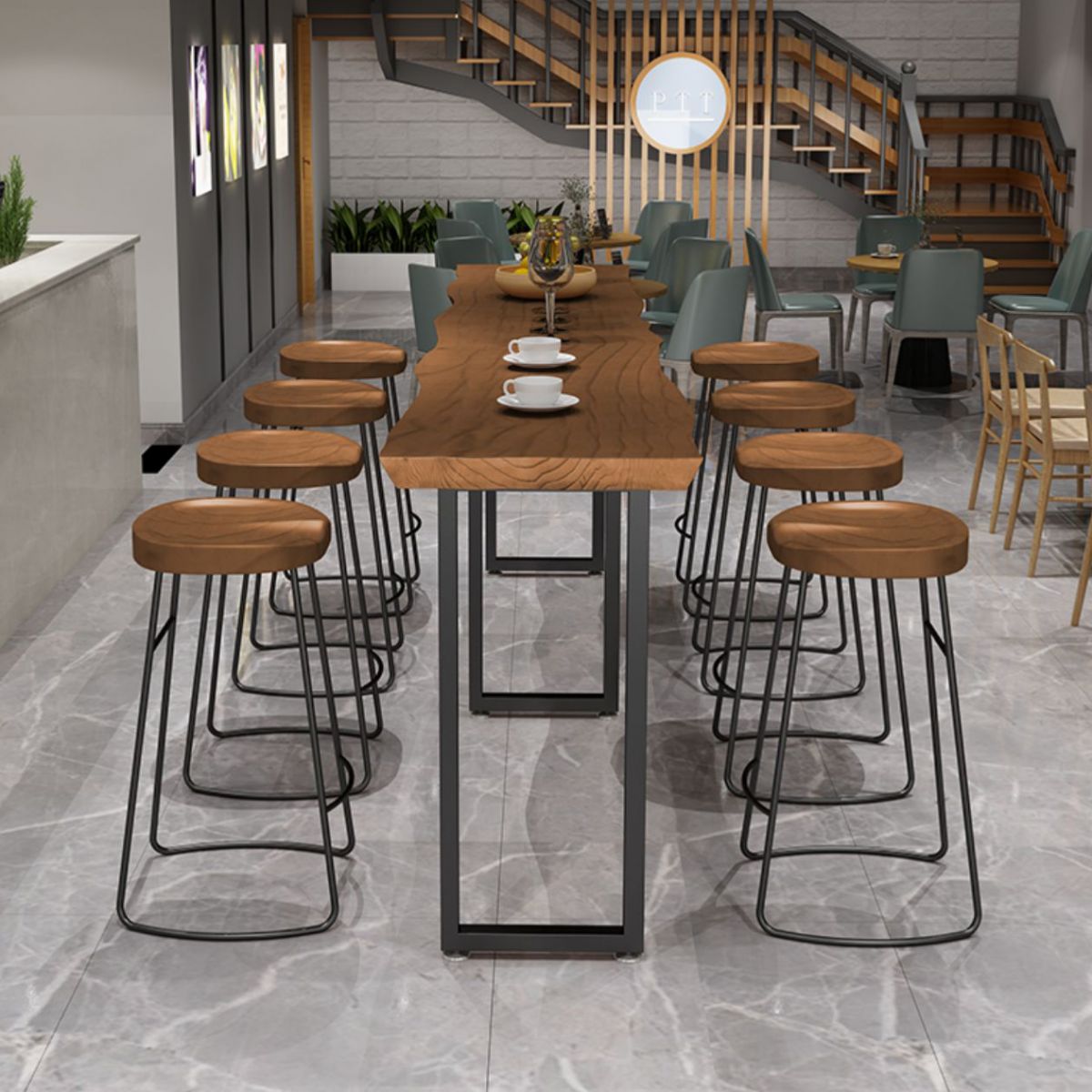 Solid Wood Dining Stool Modern Backless Bar Stool with Footrest Clearhalo 'Bar Furniture' 'Bar Stools' 'bar_stools' 'furn' 'furn_bar_stools' 'Furniture' 'Kitchen & Dining Furniture' 1200x1200_b68b3f93-d46e-4e92-b890-22d7be88dcc1