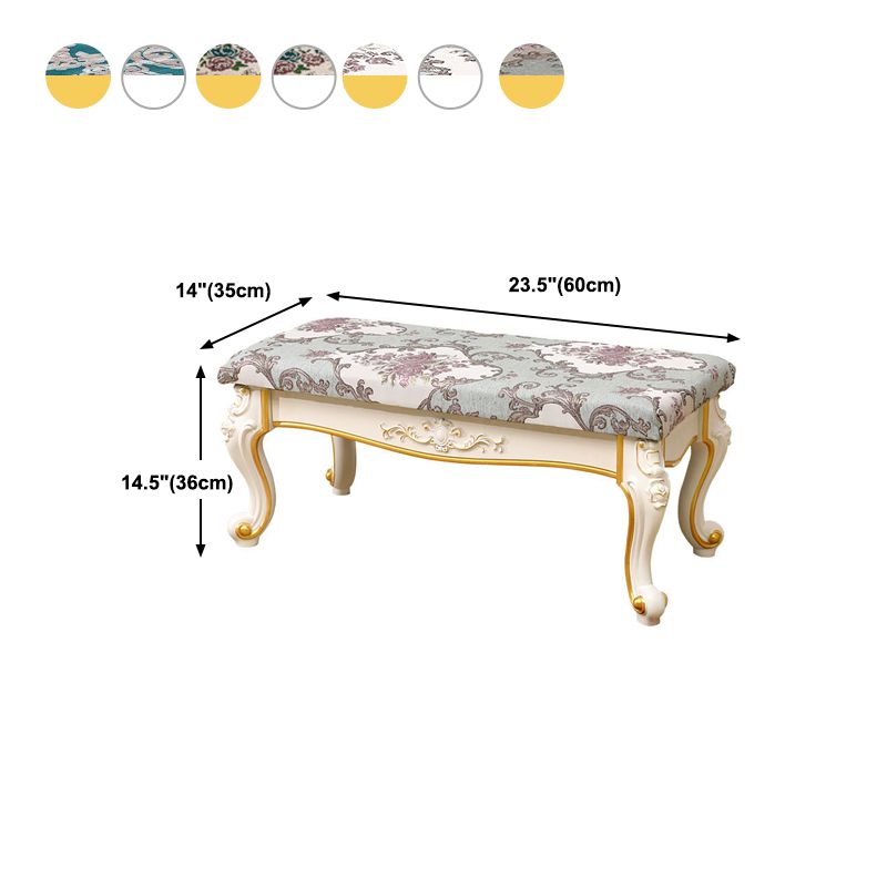 13.8" W Victorian Bench Manufactured Wood Cushioned Seating Bench Clearhalo 'Benches' 'Chairs & Seating' 'furn' 'furn_benches' 'Furniture' 'Living Room Furniture' 1200x1200_b68b4452-93b6-44e9-94b4-ed96a8e76645