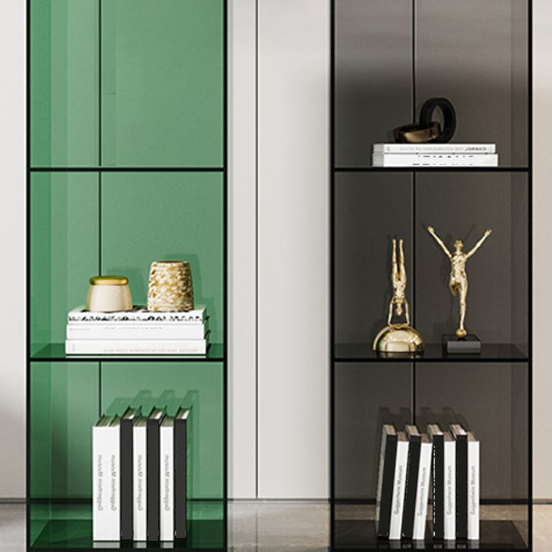 Acrylic Standard Bookshelf Closed Back Glam Bookcase with Shelves