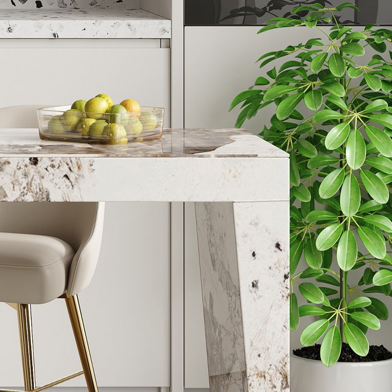 Modern Style Rectangle Bar Table Stone Fixed Bistro Bar Desk for Living Room Clearhalo 'Bar Furniture' 'Bar Tables' 'bar_tables' 'furn' 'furn_bar_tables' 'Furniture' 'Kitchen & Dining Furniture' 1200x1200_b68c87e6-162f-402f-bbd9-a216a3fb68cc