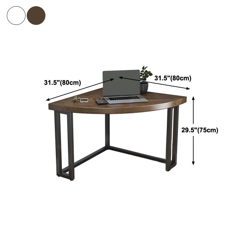 Modern Style Office Desk Solid Wood Home Use Desk with Metal Legs Clearhalo 'Furniture' 'furniture_office_desk' 'Office Desks' 'Office Furniture' 'office_desk' 1200x1200_b68ca067-9ecc-4c85-9df5-463698156105