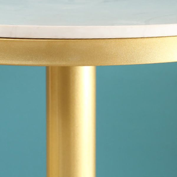 Glam Style Gold Iron Bar Table Marble Round Indoor Pedestal Bistro Table - 21.6"W x 41.3"H Clearhalo 'Bar Furniture' 'Bar Tables' 'bar_tables' 'furn' 'furn_bar_tables' 'Furniture' 'furniture_bar_tables' 'Kitchen & Dining Furniture' 'kitchen&dining_furn' 'kitchen' 1200x1200_b68d82b6-9f8f-4fd5-955b-c08bebbc0012