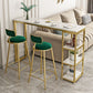 41.3-inch Faux Marble Top Table Modern Style Bistro Pub Table with Gold Base
