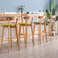 Scandinavian Rubberwood Milk Tea Shop Stool Matte Finish Upholstered Footrest Barstool Clearhalo 'Bar Furniture' 'Bar Stools' 'bar_stools' 'furn' 'furn_bar_stools' 'Furniture' 'furniture_bar_stools' 'Kitchen & Dining Furniture' 1200x1200_b68df65a-a05a-4a93-9dbd-72dcbada960d