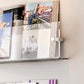 Contemporary Closed Back Bookshelf Horizontal Acrylic Bookcase