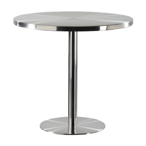 Metal Industrial Round Dining Table Steel Top Table with Pedestal Base Clearhalo 'Dining Tables & Seating' 'Dining Tables' 'dining_table' 'furn' 'furn_dining_table' 'Furniture' 'furniture_dining_table' 'Kitchen & Dining Furniture' 1200x1200_b68f8770-85fb-4d3a-aaa1-2ceee8d1e82d