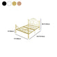 Glam Open-Frame Bed with Iron Headboard and Footboard 49.21" High