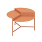 Mid-Century Modern Round Coffee Table with 3 Legs in Iron Cocktail Table
