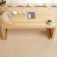 Natural/Brown Rectangular Coffee Table 11.81" High Wooden Cocktail Table