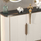 Gambe metalliche Sideboard bianca Tabella 35,4 "supporto a buffet alto con archiviazione