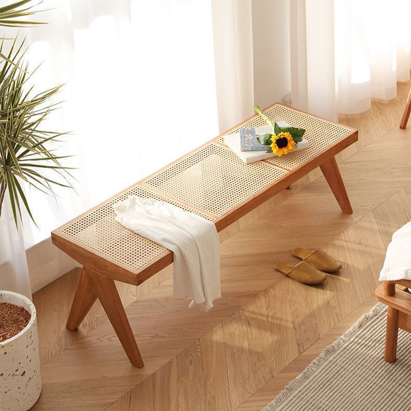 11.7-inch Width Tropical Entryway Bench Solid Wood Seating Bench Clearhalo 'Benches' 'Chairs & Seating' 'furn' 'furn_benches' 'Furniture' 'Living Room Furniture' 1200x1200_b6925512-92c4-4fc5-b22c-2f254953a1b5