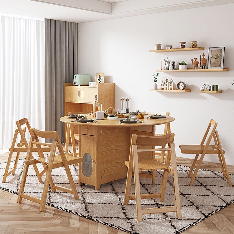 Mid-Century Modern Dining Table Solid Wood Drop-Leaf Dining Table for Home Clearhalo ' dining_table' 'Dining Tables & Seating' 'Dining Tables' 'furn' 'furn_dining_table' 'Furniture' 'furniture_dining_table' 'Kitchen & Dining Furniture' 'kitchen&dining_furn' 'kitchen' 'kitchen_dining_table' 1200x1200_b69270d0-c100-436b-ad46-464b6da8c9a8
