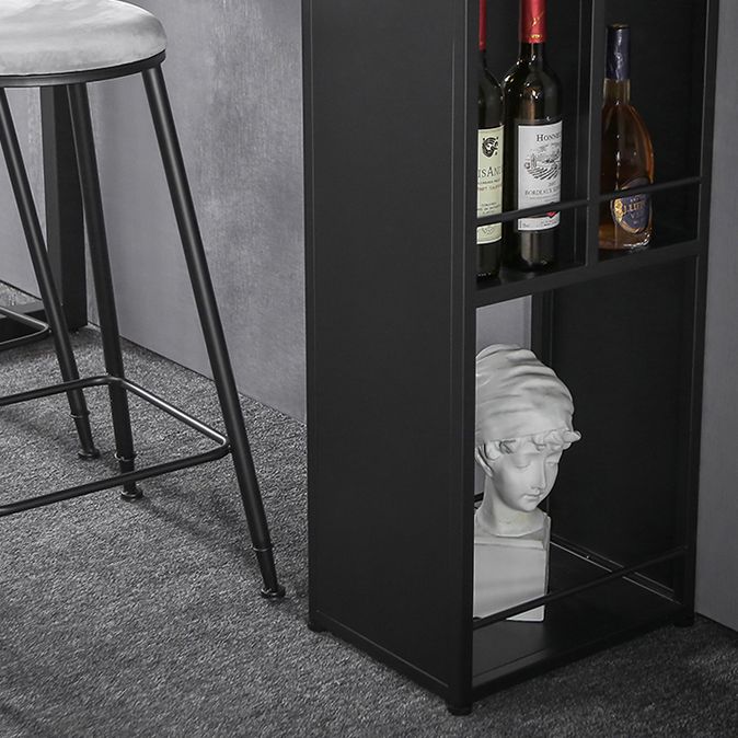 Moderne rechthoek stenen staaftafel Set 1/3 stukken tegen tafel met metalen ontlasting