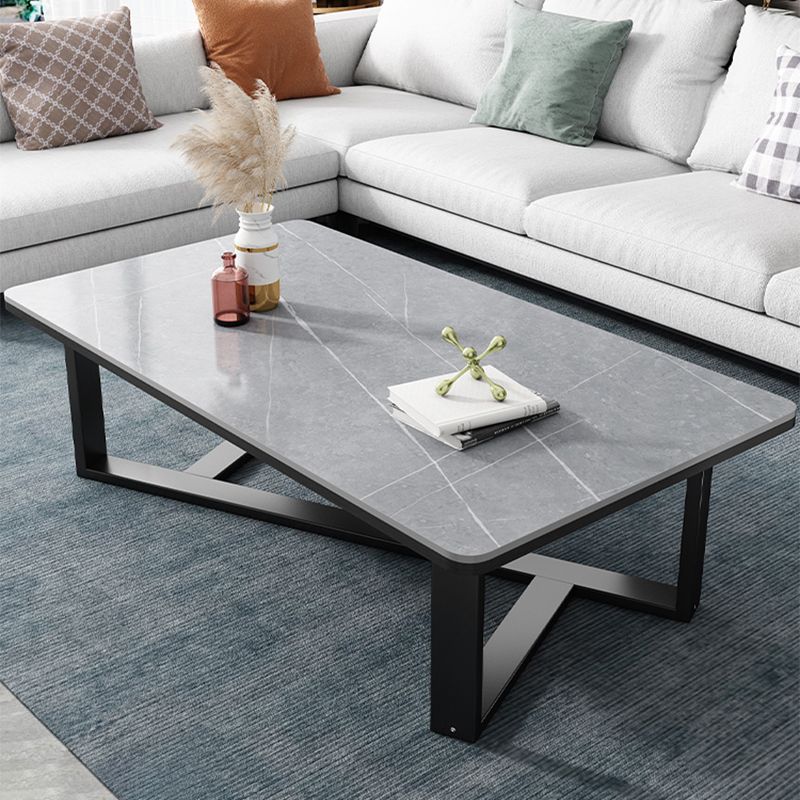 Single Coffee Table Slate Rectangular Coffee Table for Living Room Clearhalo 'Coffee & Accent Tables' 'Coffee Tables' 'coffee_tables' 'furn' 'furn_coffee_tables' 'Furniture' 'Living Room Furniture' 1200x1200_b694beb5-3b95-4121-a7f8-e4c1a1f0a583