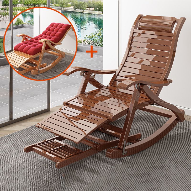 Chaise à bascule antique coussins amovibles en bois chaise à bascule ergonomique tufted