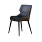 Scandinavian Style Faux Leather Dining Chair Solid Back Chair with 4 Black Finish Legs Clearhalo ' kitchen&dining_furn' 'Dining Chairs' 'Dining Tables & Seating' 'dining_chair' 'furn' 'furn_dining_chair' 'Furniture' 'furniture_dining_chair' 'Kitchen & Dining Furniture' 'kitchen' 1200x1200_b6953b18-949d-4c95-aed8-53eca1aeac69