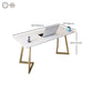 29 "H Glam Office Desk rechthoekig secretaris -bureau met metalen benen