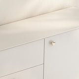 Gabinete aparador de almacenamiento de madera maciza de estilo moderno con patas de metal