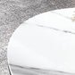 Metal Frame Elliptical Slate Top Coffee Cocktail Table - 17.7" H