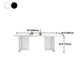 Rectangular Stone Dining Table Modern White-black Furniture with Acrylic Double Pedestal Clearhalo 'Dining Tables & Seating' 'Dining Tables' 'dining_table' 'furn' 'furn_dining_table' 'Furniture' 'Kitchen & Dining Furniture' 1200x1200_b69a00fe-11b2-480f-8fe7-f8a8f89ec343