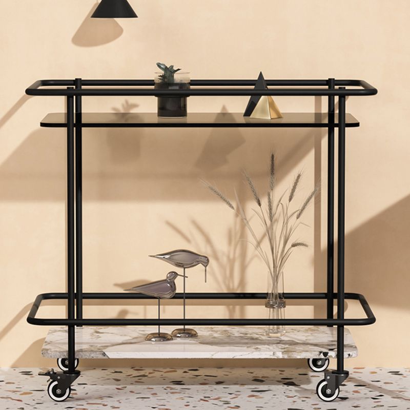 23.6 "Alta Tapa de tobogán contemporáneo Top de vidrio Top Table rectangular