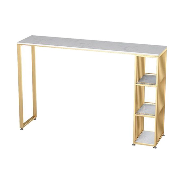 Glam Marble 1/2/3 Pieces Counter Height Set Rectangle Indoor Counter Set with Storage Clearhalo 'Bar Furniture' 'furn' 'furn_home_bar_bar_sets' 'Furniture' 'Home Bars & Bar Sets' 'home_bar_bar_sets' 'Kitchen & Dining Furniture' 1200x1200_b69bc63d-8727-4bf8-b7cc-e30e9a381ca1