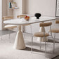 Contemporary Double Pedestal Dining Table Oval Kitchen Dinner Table Clearhalo 'Dining Tables & Seating' 'Dining Tables' 'dining_table' 'furn' 'furn_dining_table' 'Furniture' 'Kitchen & Dining Furniture' 1200x1200_b69caf60-e2e2-4d81-9586-2327b0994f72
