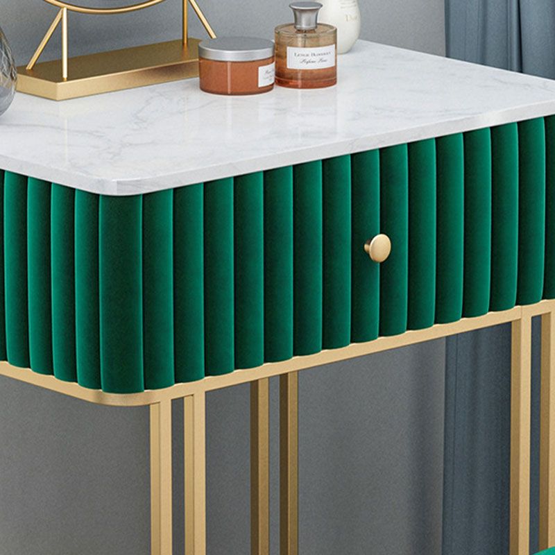 Contemporary Makeup Counter 1 Drawer Slate Top Dressing Table