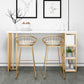 Glam Round Bar Stools Gold Metal Dining Stools with Footrest Clearhalo 'Bar Furniture' 'Bar Stools' 'bar_stools' 'furn' 'furn_bar_stools' 'Furniture' 'Kitchen & Dining Furniture' 1200x1200_b69e8591-922a-4a24-aa09-42e008d7bd8b