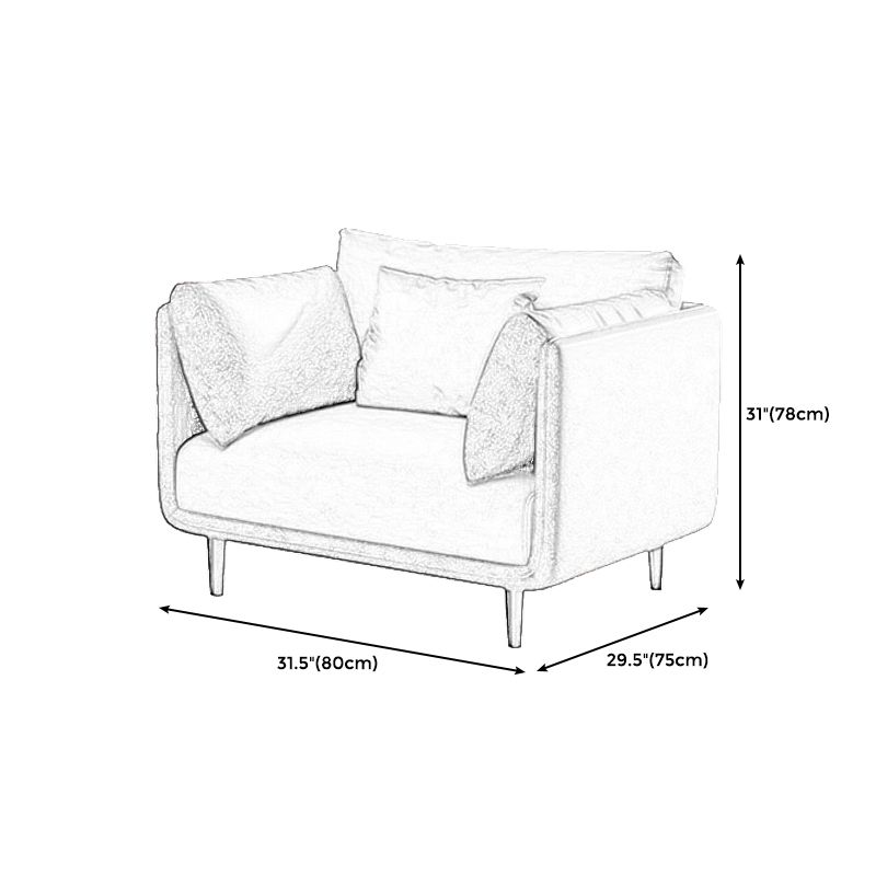 Modern Style Square Armrest Sponge Cushions Fill The Green and White/orange and White Sofa Clearhalo 'furn' 'furn_sofas' 'Furniture' 'furniture_sofas' 'kitchen' 'kitchen_sofas' 'Living Room Furniture' 'Sofa' 'sofas' 1200x1200_b69f1e49-4c5e-4733-af48-6ddef65abbd0