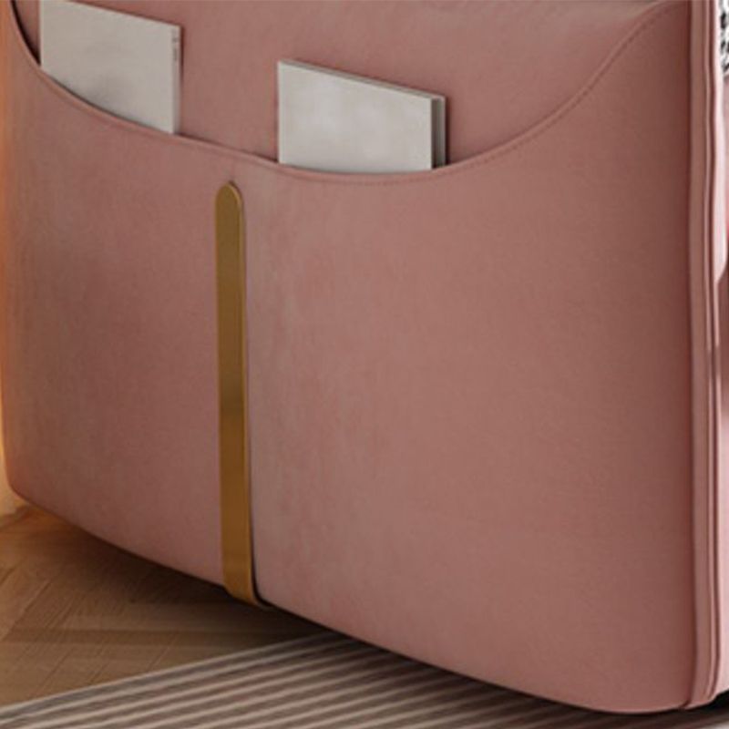 Cama de sofá contemporánea resistente a las manchas de cuero sintética con 2 almohadas