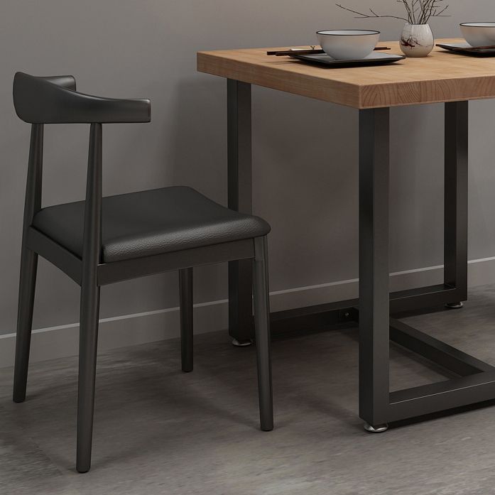Industrial Solid Wood Dinner Room Kitchen Table Brown Square Table with Black Frame for Dinning Room Clearhalo ' dining_table' 'Dining Tables & Seating' 'Dining Tables' 'furn' 'furn_dining_table' 'Furniture' 'furniture_dining_table' 'Kitchen & Dining Furniture' 'kitchen&dining_furn' 'kitchen' 'kitchen_dining_table' 1200x1200_b6a0582c-697c-4910-ac11-a7c6187a5e13