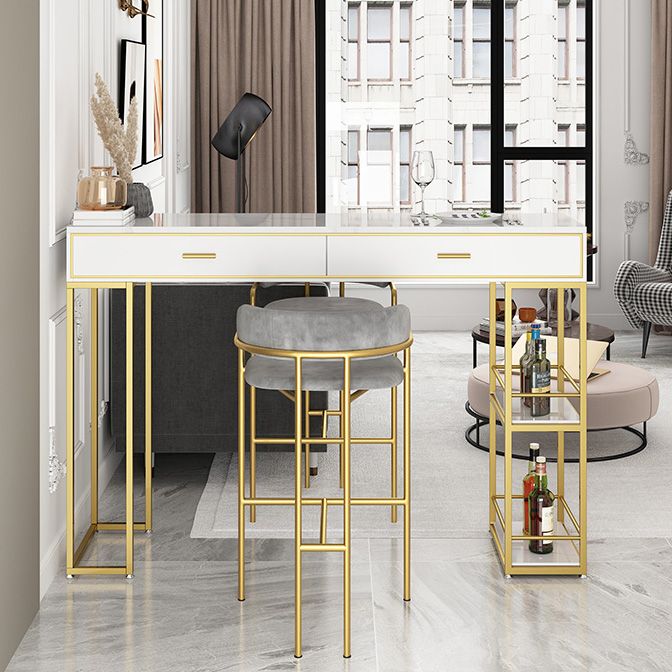 Rectangle Bar Table Traditional Luxury Bar Table with Sled Base Clearhalo 'Bar Furniture' 'Bar Tables' 'bar_tables' 'furn' 'furn_bar_tables' 'Furniture' 'furniture_bar_tables' 'Kitchen & Dining Furniture' 1200x1200_b6a071e7-90d5-4531-86ed-653be4c419eb