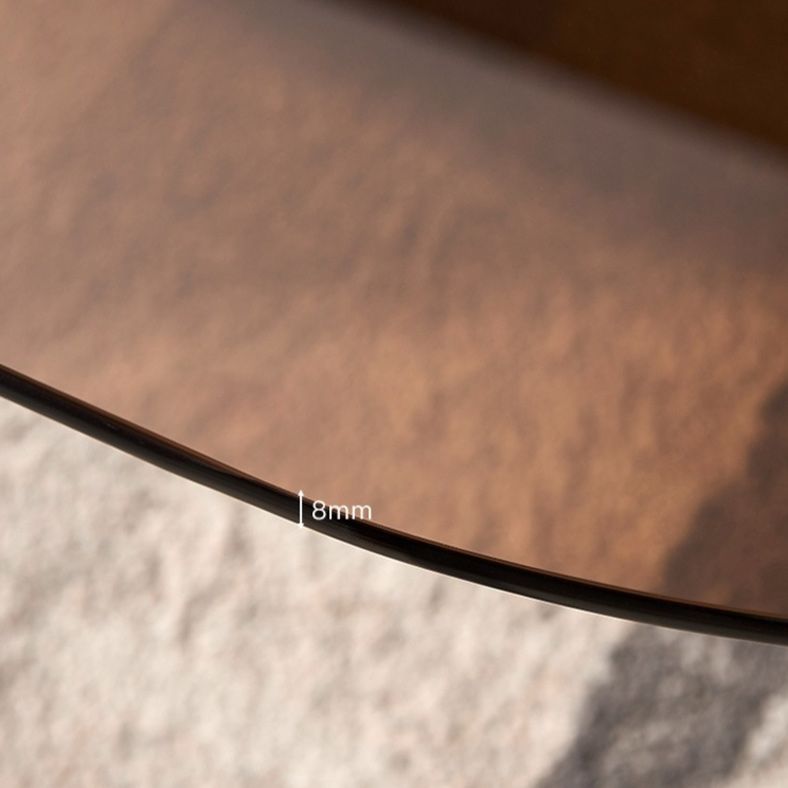 Free Form Glass Top Coffee Table with 3 Steel Legs Single Coffee Table Clearhalo 'Coffee & Accent Tables' 'Coffee Tables' 'coffee_tables' 'furn' 'furn_coffee_tables' 'Furniture' 'Living Room Furniture' 1200x1200_b6a184f2-78d6-47c7-bbf8-4cf804809f02