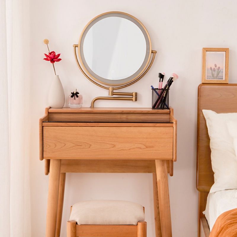 Modern Mirrored Glass Drawers Make-up Vanity with Storage for Bedroom Clearhalo 'Bedroom Furniture' 'furn' 'furn_makeup_vanities' 'Furniture' 'Makeup Vanities' 'makeup_vanities' 1200x1200_b6a21ba7-50f9-4323-8d09-fec9b6cb8c6c