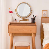 Modern Mirrored Glass Drawers Make-up Vanity with Storage for Bedroom Clearhalo 'Bedroom Furniture' 'furn' 'furn_makeup_vanities' 'Furniture' 'Makeup Vanities' 'makeup_vanities' 1200x1200_b6a21ba7-50f9-4323-8d09-fec9b6cb8c6c