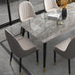 Glam Style 1/5/7 Pieces Dining Set with Stone Table Dining Furniture for Living Room Clearhalo 'Dining Room Sets' 'Dining Tables & Seating' 'dining_room_set' 'furn' 'furn_dining_room_set' 'Furniture' 'furniture_dining_room_set' 'Kitchen & Dining Furniture' 'kitchen&dining_furn' 'kitchen' 1200x1200_b6a2e899-a1a9-4887-9d9f-4a69bb0071d6
