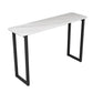 Rectangle Sintered Stone Bar Table Sled Base Dining Table in White Clearhalo 'Bar Furniture' 'Bar Tables' 'bar_tables' 'furn' 'furn_bar_tables' 'Furniture' 'Kitchen & Dining Furniture' 1200x1200_b6a42ecb-c240-4824-bfd3-a17b1060df48
