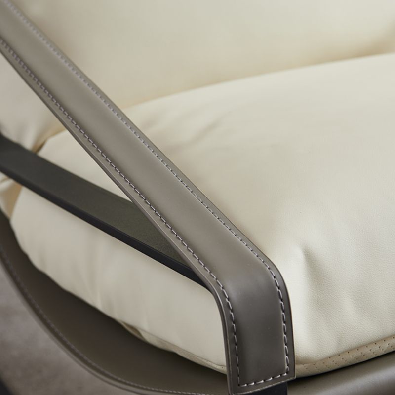 Modern 35.43" Wide Sewn Pillow Back Sponge Metal Frame Arm Chair Clearhalo 'Accent Chairs' 'accent_chairs' 'Chairs & Seating' 'furn' 'furn_accent_chairs' 'Furniture' 'Living Room Furniture' 1200x1200_b6a4c570-1568-446f-a352-8d8b3dc1d0ae