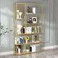 Manufactured Wood Shelf Etagere Bookshelf Modern Iron Frame Bookshelf for Office Clearhalo 'Bookcases' 'furn' 'furn_bookcases' 'Furniture' 'furniture_bookcases' 'kitchen' 'kitchen_bookcases' 'Living Room Furniture' 'Office Furniture' 1200x1200_b6a57efa-8830-465b-9738-d3fd43a07793