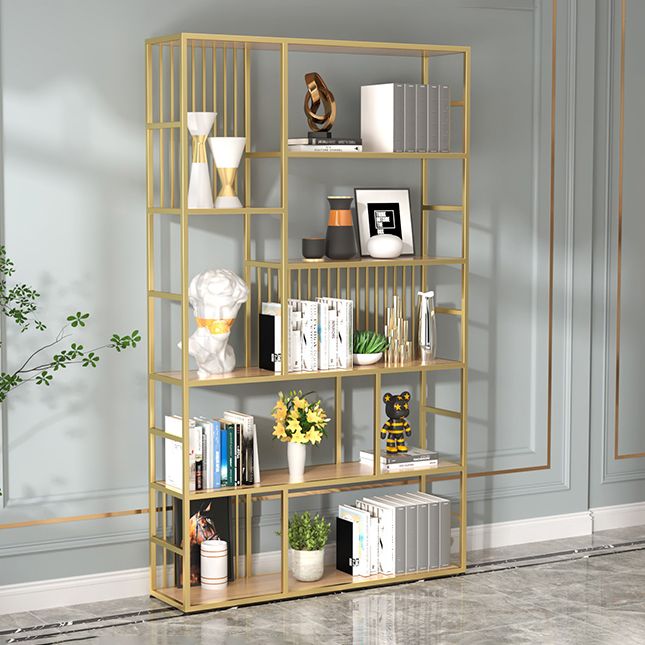 Manufactured Wood Shelf Etagere Bookshelf Modern Iron Frame Bookshelf for Office Clearhalo 'Bookcases' 'furn' 'furn_bookcases' 'Furniture' 'furniture_bookcases' 'kitchen' 'kitchen_bookcases' 'Living Room Furniture' 'Office Furniture' 1200x1200_b6a57efa-8830-465b-9738-d3fd43a07793