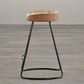 Contemporary Style Counter Stool Solid Wood Saddle Seat Bar Stool with Metal Base Clearhalo 'Bar Furniture' 'Bar Stools' 'bar_stools' 'furn' 'furn_bar_stools' 'Furniture' 'Kitchen & Dining Furniture' 1200x1200_b6a92052-4064-4d8e-99d3-7e8ea0d8afe0