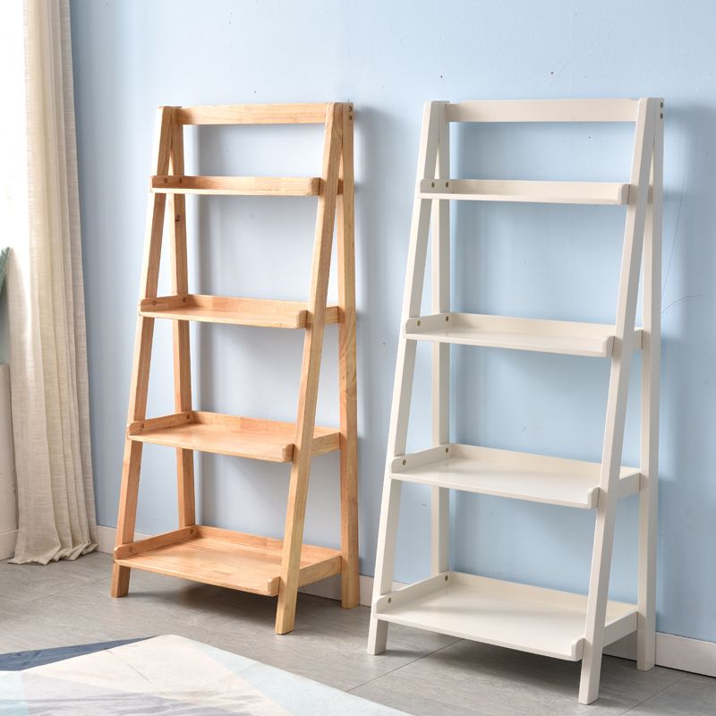 Contemporary Style Ladder Bookcase Wooden Vertical Open Back Book Shelf Clearhalo 'Bookcases' 'furn' 'furn_bookcases' 'Furniture' 'furniture_bookcases' 'Office Furniture' 1200x1200_b6a98e05-3a46-44f1-9fa3-4d5a55006442