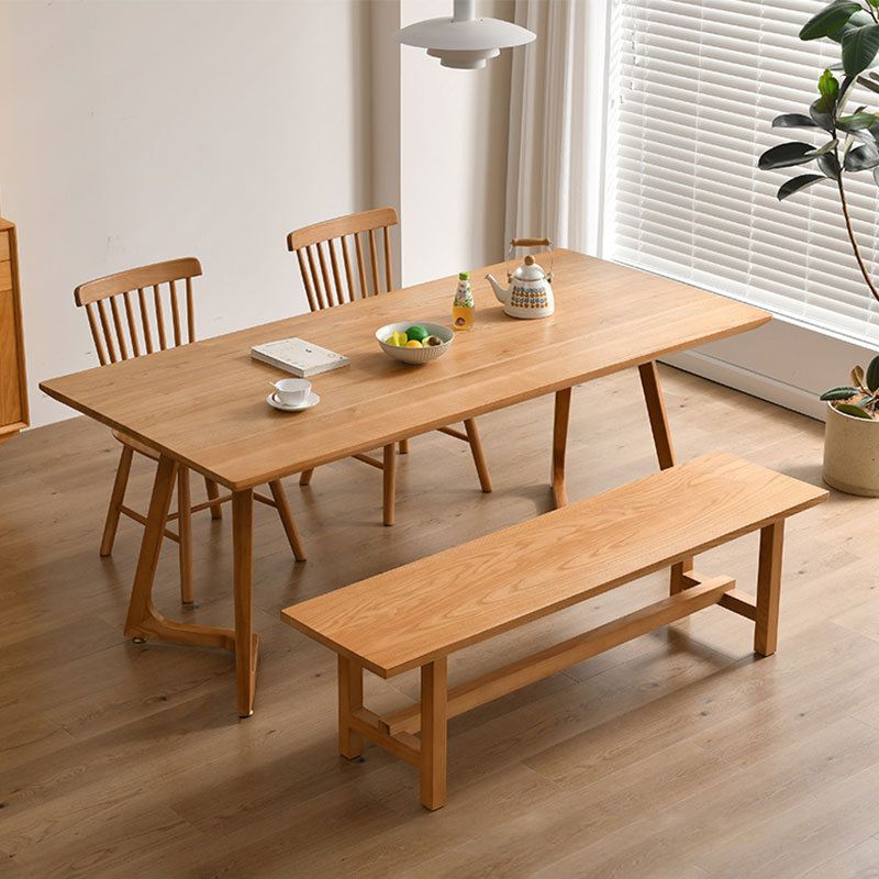 Ensemble de table à manger moderne 1/2/4/7 Table à manger en bois massif PCS avec chaises Windsor