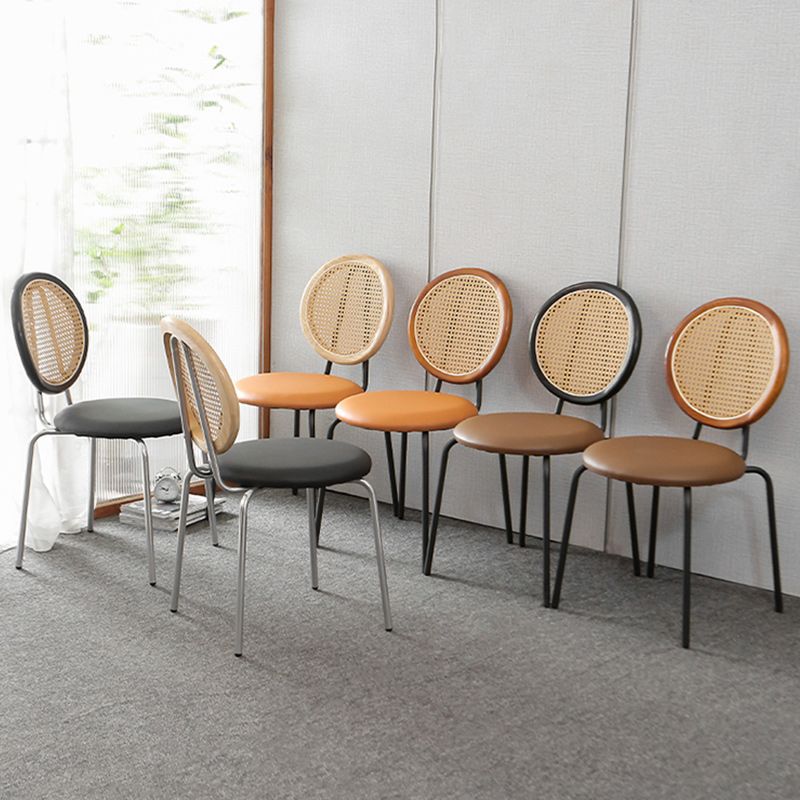 Contemporary Dining Side Chair PU Leather Stacking Side Chair Clearhalo 'Dining Chairs' 'Dining Tables & Seating' 'dining_chair' 'furn' 'furn_dining_chair' 'Furniture' 'Kitchen & Dining Furniture' 1200x1200_b6aae21a-1615-4115-a876-b8e82b7bd115