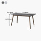 Stone Top Dining Table Mid-Century Modern Dining Table with 4 Brown Legs Clearhalo 'Dining Tables & Seating' 'Dining Tables' 'dining_table' 'Furniture' 'furniture_dining_table' 'Kitchen & Dining Furniture' 'kitchen' 'kitchen_dining_table' 1200x1200_b6abfb08-898b-429b-94ce-af7adbc224e7
