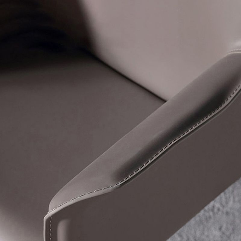 Contemporary Faux Leather Dining Chair Upholstered Dining Arm Chair Clearhalo 'Dining Chairs' 'Dining Tables & Seating' 'dining_chair' 'furn' 'furn_dining_chair' 'Furniture' 'Kitchen & Dining Furniture' 1200x1200_b6ac94c1-f15b-4c6f-b82f-e203b698afc3