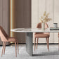 Mesa de cocina Simplicity Mesa de comedor con pedestal doble de piedra sinterizada