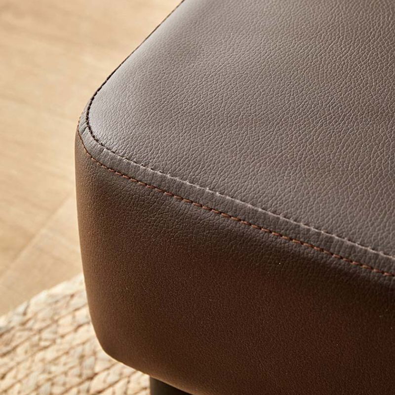 Contemporary Ottoman Solid Color Water Resistant Leather Rectangle Footstool Ottoman Clearhalo 'furn' 'furn_ottomans_poufs' 'Furniture' 'Living Room Furniture' 'Ottomans & Poufs' 'ottomans_poufs' 1200x1200_b6ad3d96-79de-4001-9a1d-38f4850736a5