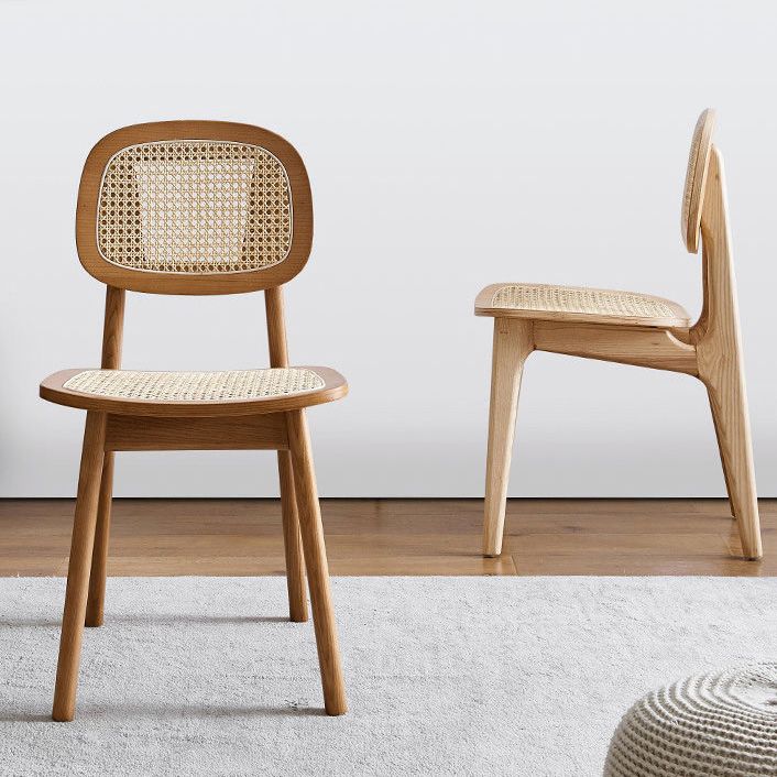 Armless Dining Chairs Modern Rubber Wood Side Chairs for Kitchen Clearhalo 'Dining Chairs' 'Dining Tables & Seating' 'dining_chair' 'furn' 'furn_dining_chair' 'Furniture' 'furniture_dining_chair' 'Kitchen & Dining Furniture' 1200x1200_b6ad8bb2-7118-4c01-9ae0-2455bc6cfed6